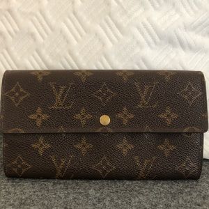 Auth. LV Portefeuille Sarah Long Wallet